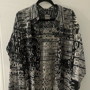 Mens Moschino Logo Button Up Shirt XXL